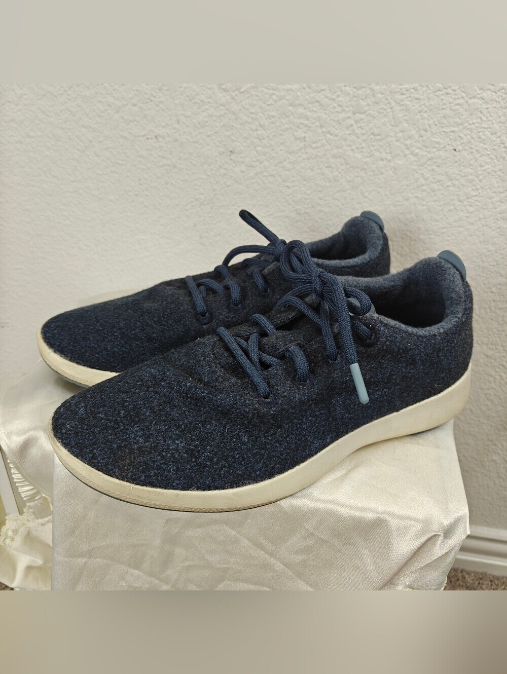 Allbirds Wool Runner Mizzle Navy Merino Wool Water-Resistant Sneakers Men's 10
